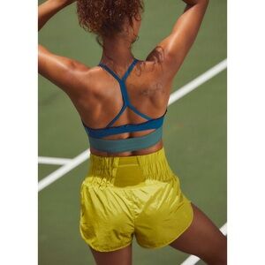 Free People Yellow Athletic Shorts